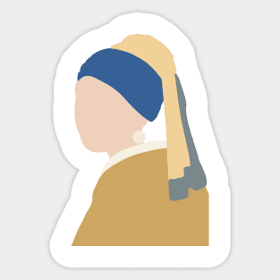 Girl with the pearl earring Sticker